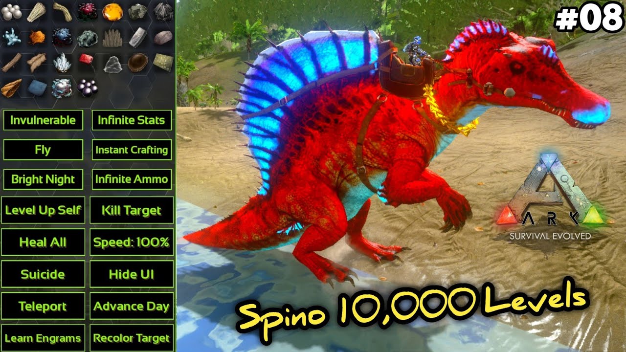 Ark Mobile God Console & Acendent Creature | Ep 08 Taming Spino Level 10,000