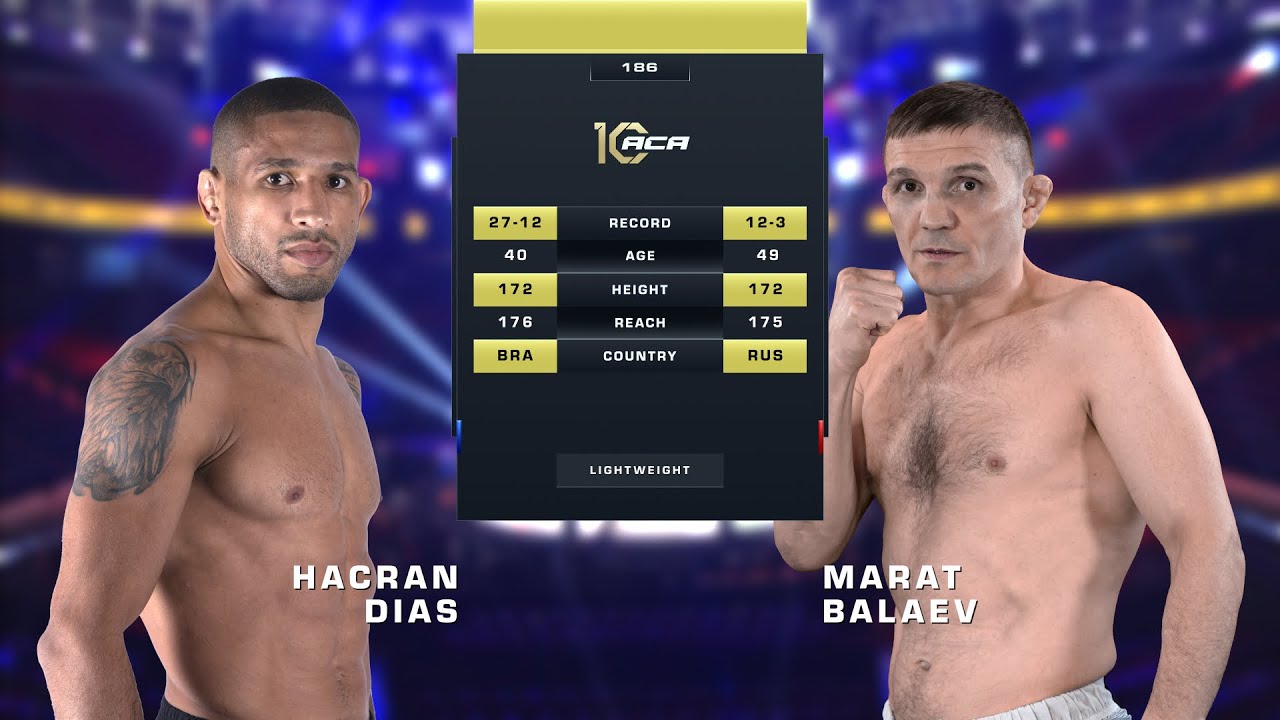 Хакран Диас vs. Марат Балаев | Hacran Dias vs. Marat Balaev | ACA 186