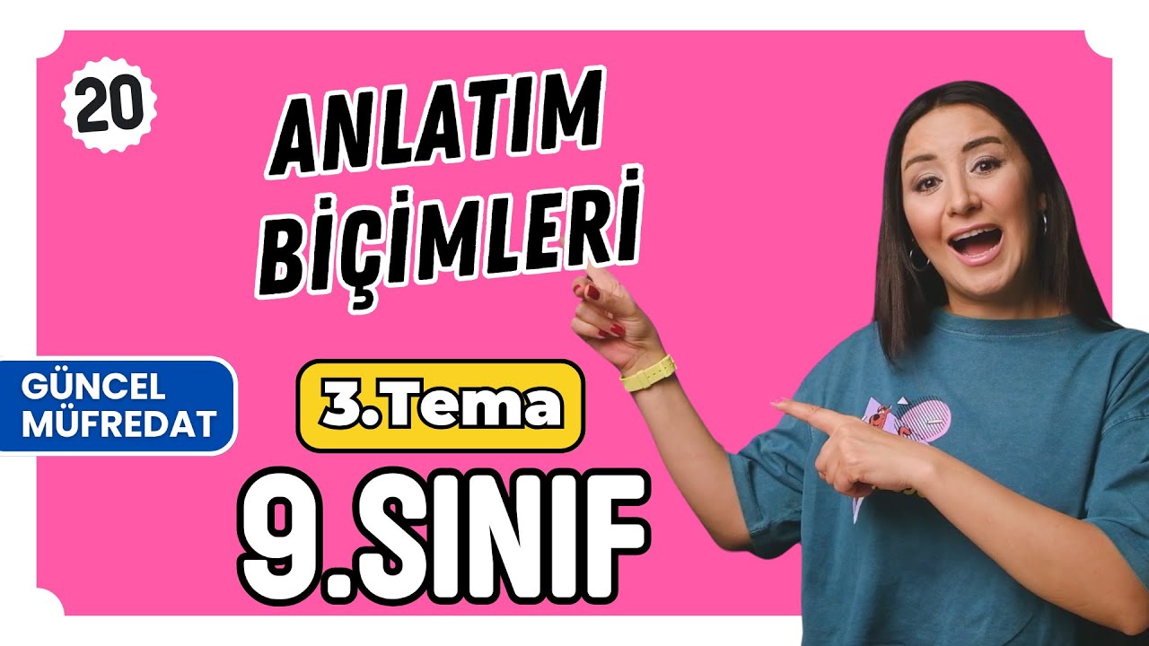 Anlatım biçimleri📌Türk dili ve edebiyat📌9. sınıf 2. dönem 3. tema yeni müfredat