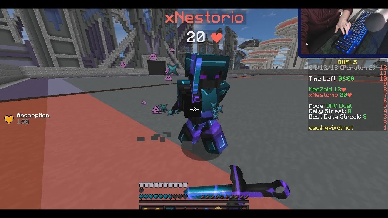Control Swap 1v1 w/ xNestorio (Handcam) | Minecraft Hypixel