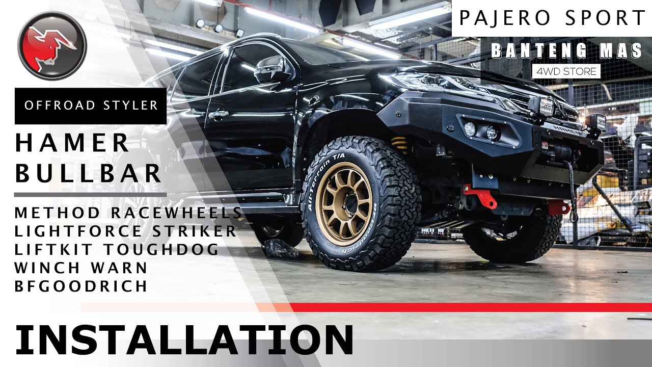 AUTO GANTENG 2 PAJERO HAMER BULLBAR WITH METHOD RACEWHEELS
