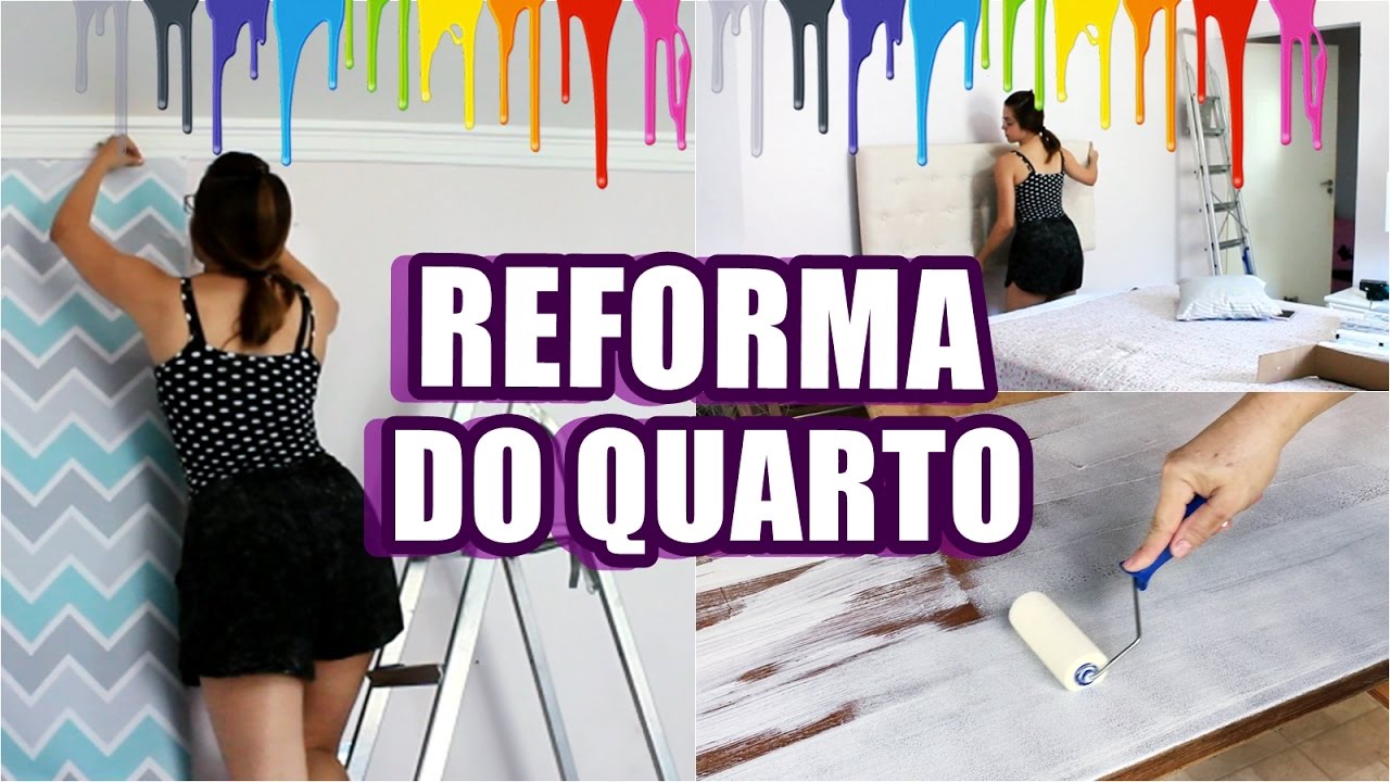 REFORMA DO QUARTO - Tour Antes, Papel de Parede, Pintura dos Móveis