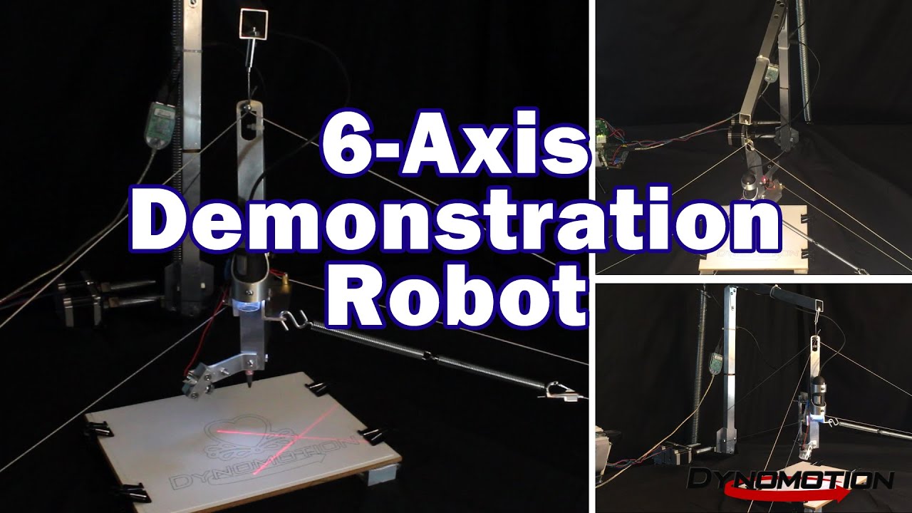 Dynomotion's 6-Axis Cable-Driven Demonstration Robot