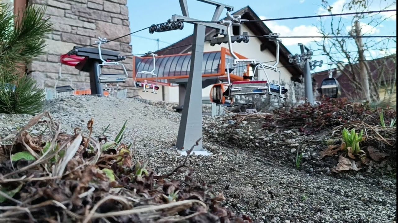 die verbesserte Rosenkopfbahn im Übergangsbetrieb| Modellseilbahnen Spittal
