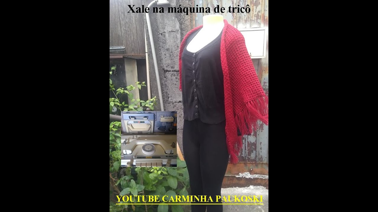 Xale na máquina de tricô! Venha aprender, é muito facil.