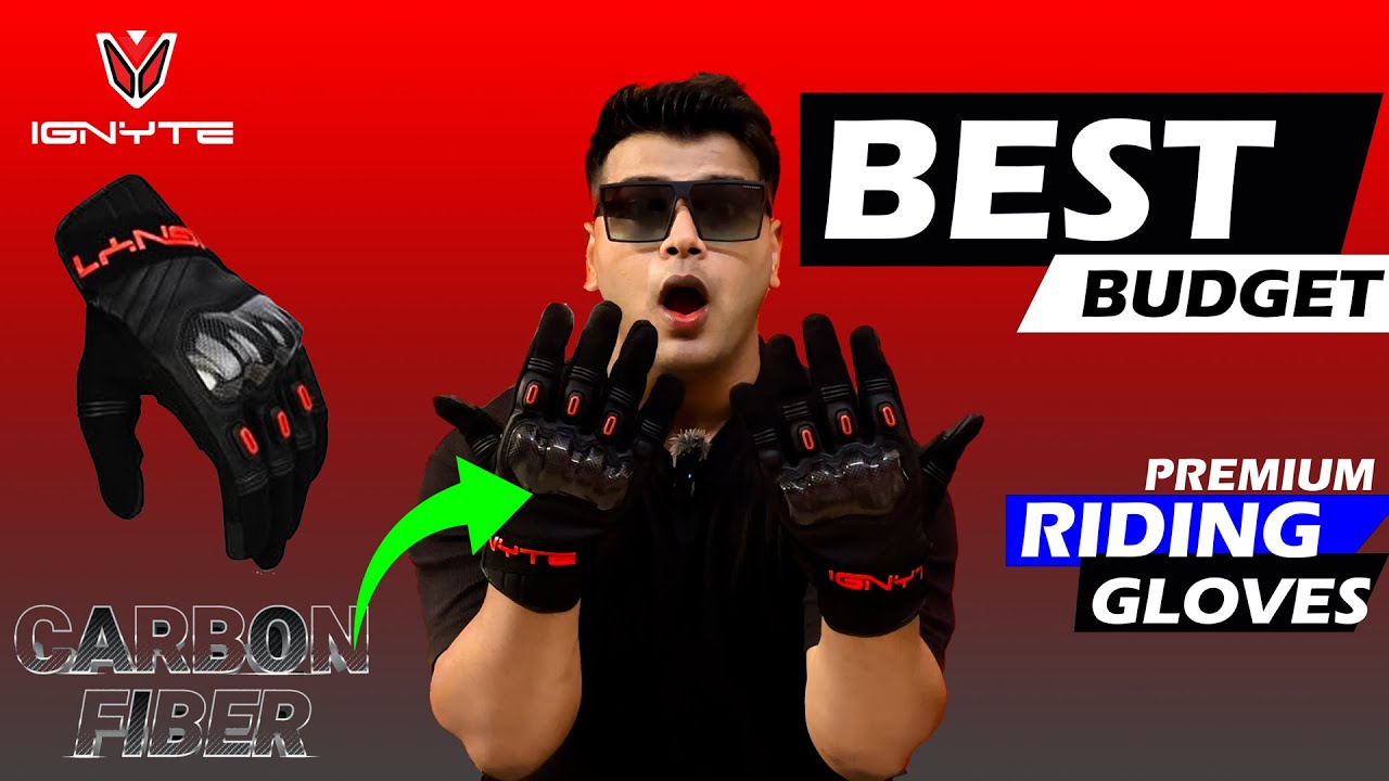 Ignyte JS CARBON Riding Gloves😍 Best Budget Premium Riding Gloves with Real Carbon Fiber | Ignite