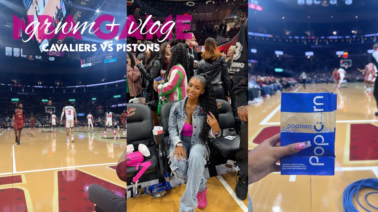 grwm + vlog : courtside basketball game