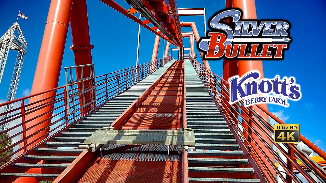 2024 Silver Bullet Roller Coaster Front Row On Ride 4K POV Knott's Berry Farm