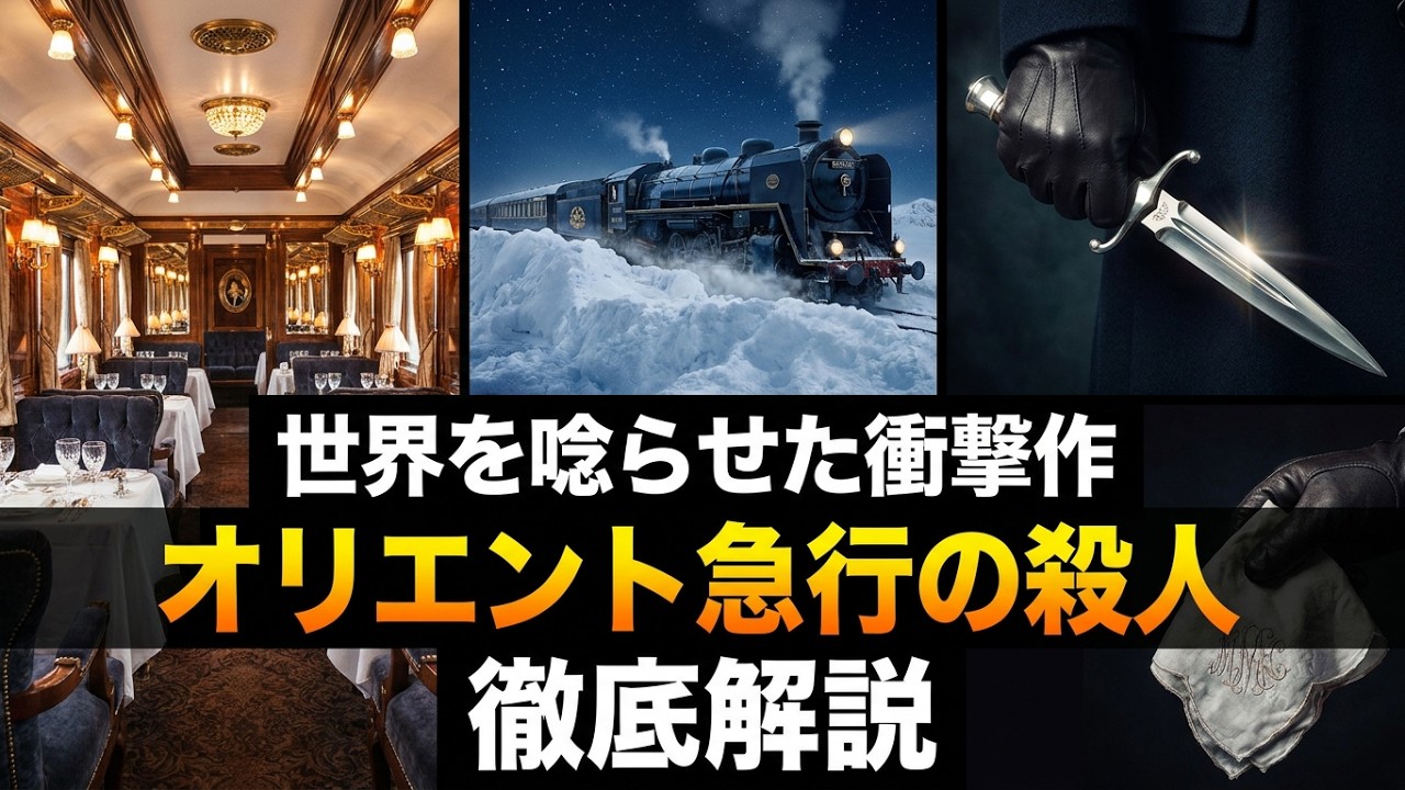 オリエント急行の殺人 徹底解説！世界的に有名な超絶トリックとは…ポアロの傑作！あらすじレビュー、映像化作品などを深掘り【アガサ・クリスティー・Murder on the Orient Express】