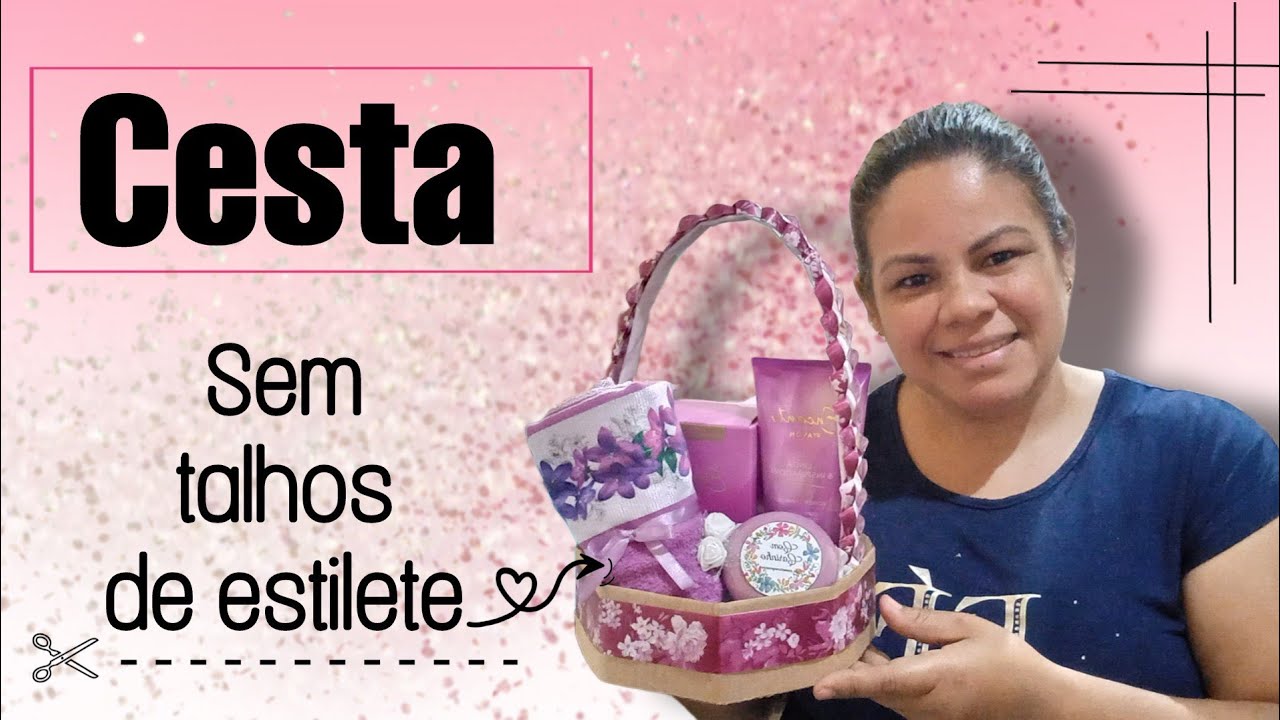 CESTINHA DE PAPELÃO, UM JEITO MAIS FÁCIL PARA VOCÊ FAZER/TAMANHO 18CM.