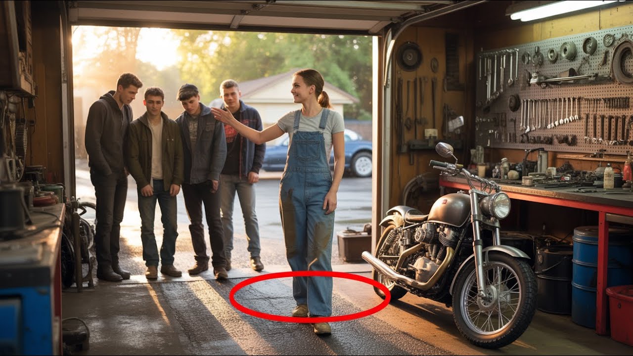 Teen Bikers Trapped in a Storm Found Shelter in Mechanic Girl’s Garage. What She Did Next…