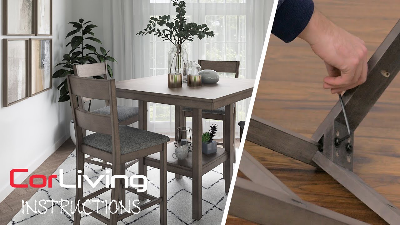 How to Assemble Tuscany 5 Piece Dining Set | CorLiving