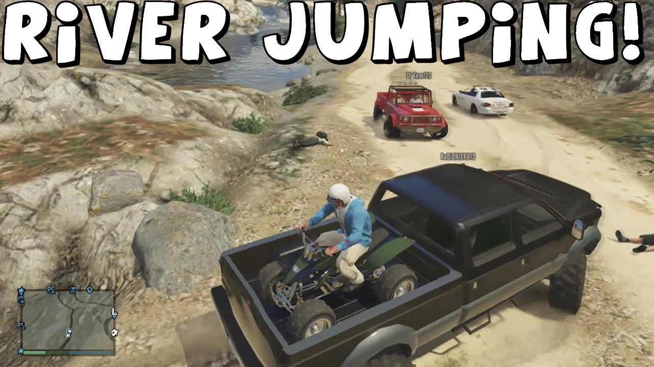 Grand Theft Auto 5 | River Jumping In Off-Road Trucks