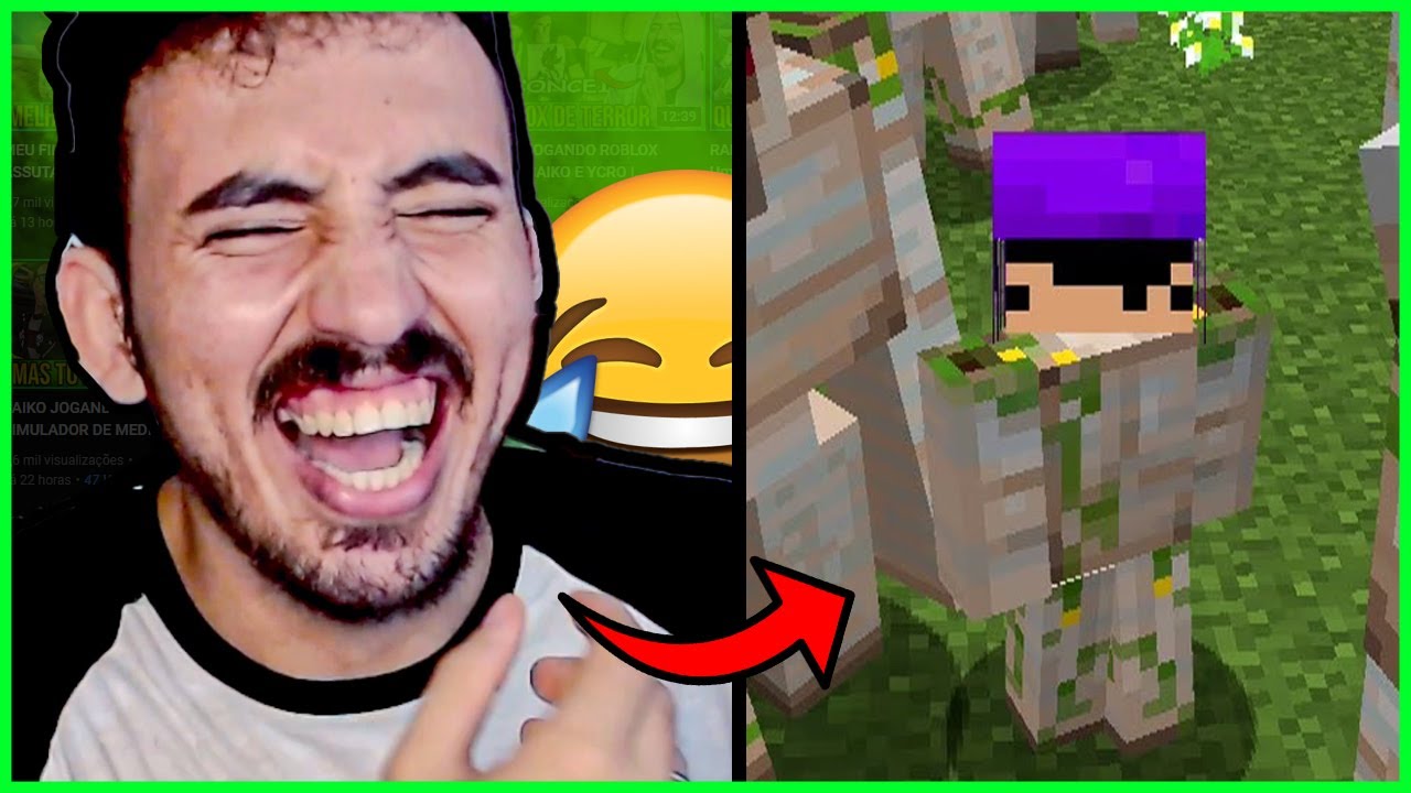 TENTANDO ENCONTRAR MEU AMIGO DISFARÇADO DE MOB NOVAMENTE NO MINECRAFT - SAIKO E YCRO | Leozin React