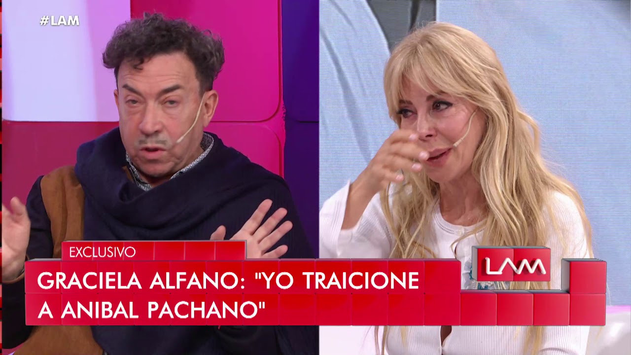 Graciela Alfano, entre l&aacute;grimas, le pidi&oacute; perd&oacute;n a An&iacute;bal Pachano por todos los dichos en televisi&oacute;n