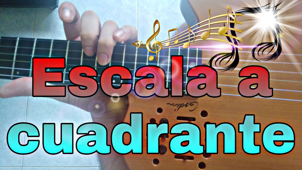 Escala para tocar vallenato  en guitarra  (cuadrante) (notas individuales)(escala a voces ) aprende.