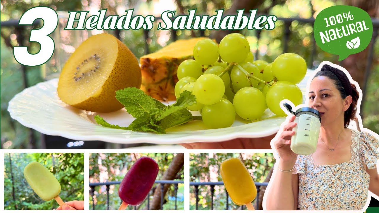 🥶 3 HELADOS y Batidos SALUDABLES con FRUTA Natural 🍉 ¡Fáciles y SIN azúcar! en  Blend Up Moulinex 🥰