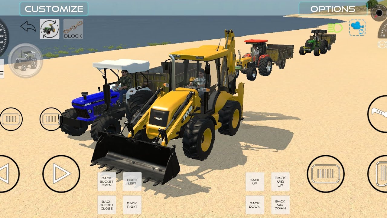 New JCB 3dx & Tractor Loading Unloading Spawn Rocks & Wheat Bori In Mud | John Deere 5050D | JCB 