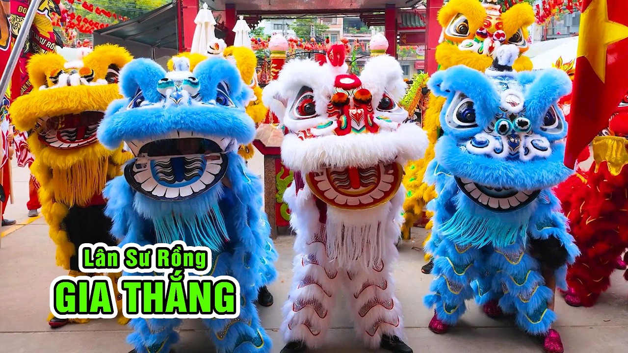Múa Lân Sư Rồng Gia Thắng cúng Chùa Bà Thiên Hậu Bình Dương nhân dịp Khai Quang Điểm Nhãn 2026