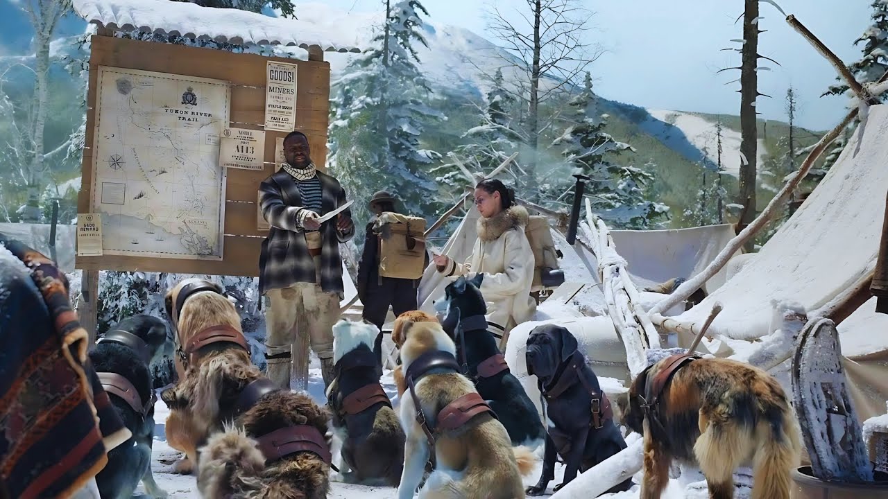 كلب قوى🐕 بيخطفوه وبيبعوه فى القطب الشمالى وبيخسر أسياده أثناء بحثهم عن الذهب ولكنه بقى زعيم للذئاب