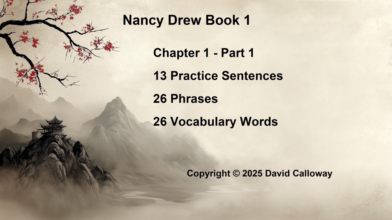 Nancy Drew Book 1 -  The Secret of the Old Clock, Chapter 1, Part I