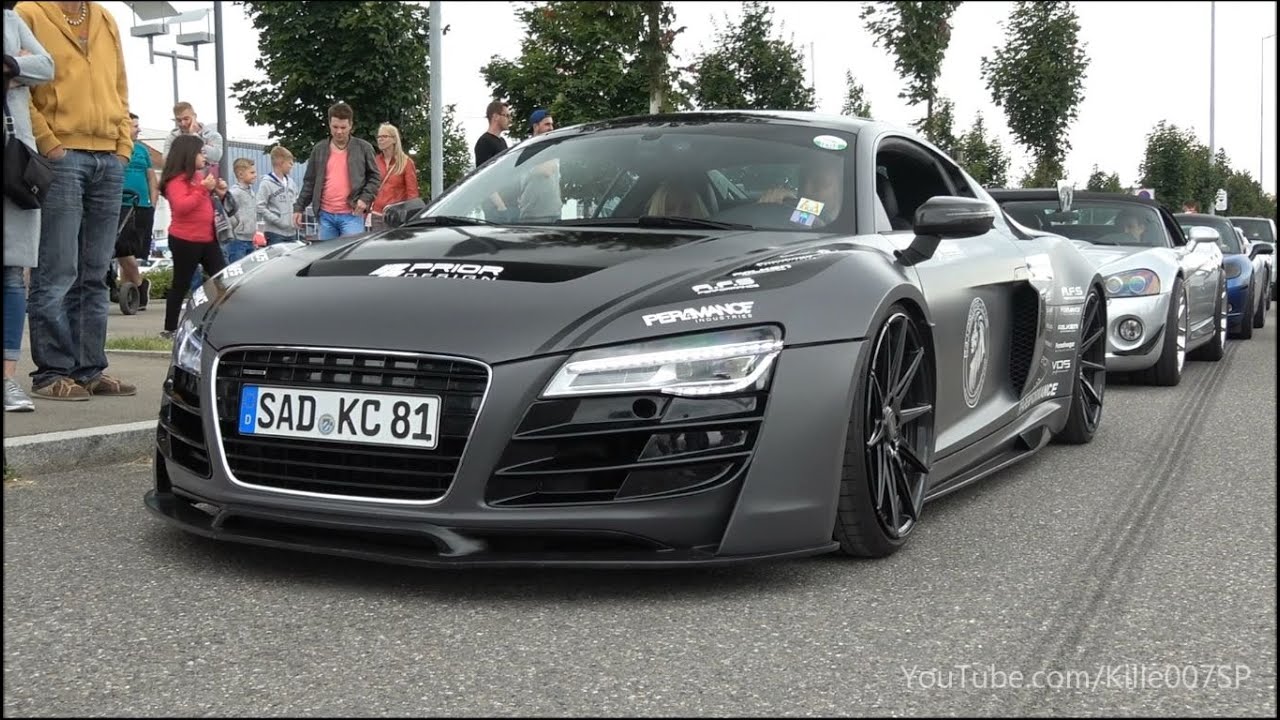 Prior Design Audi R8 V10 w/ Per4mance Exhaust BRUTAL sounds 1080p