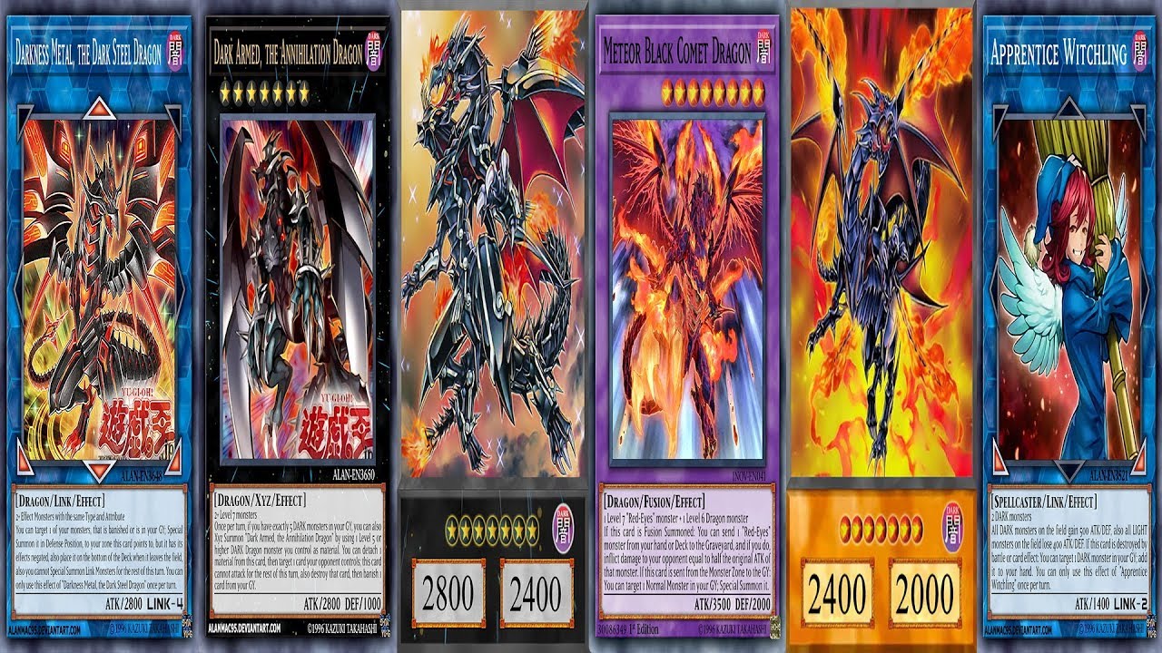 YGOPRO DARK ARMED,THE ANNIHILATION DRAGON DARKNESS METAL, THE DARK STEEL DRAGON Deck Red Eyes B Drag