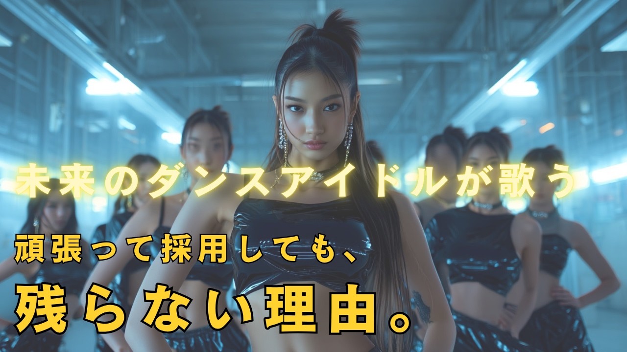 【製造業 AI Music アイドル】　頑張って採用しても、残らない理由。　『つなげ、次の人へ』　(ダンスアイドル)
