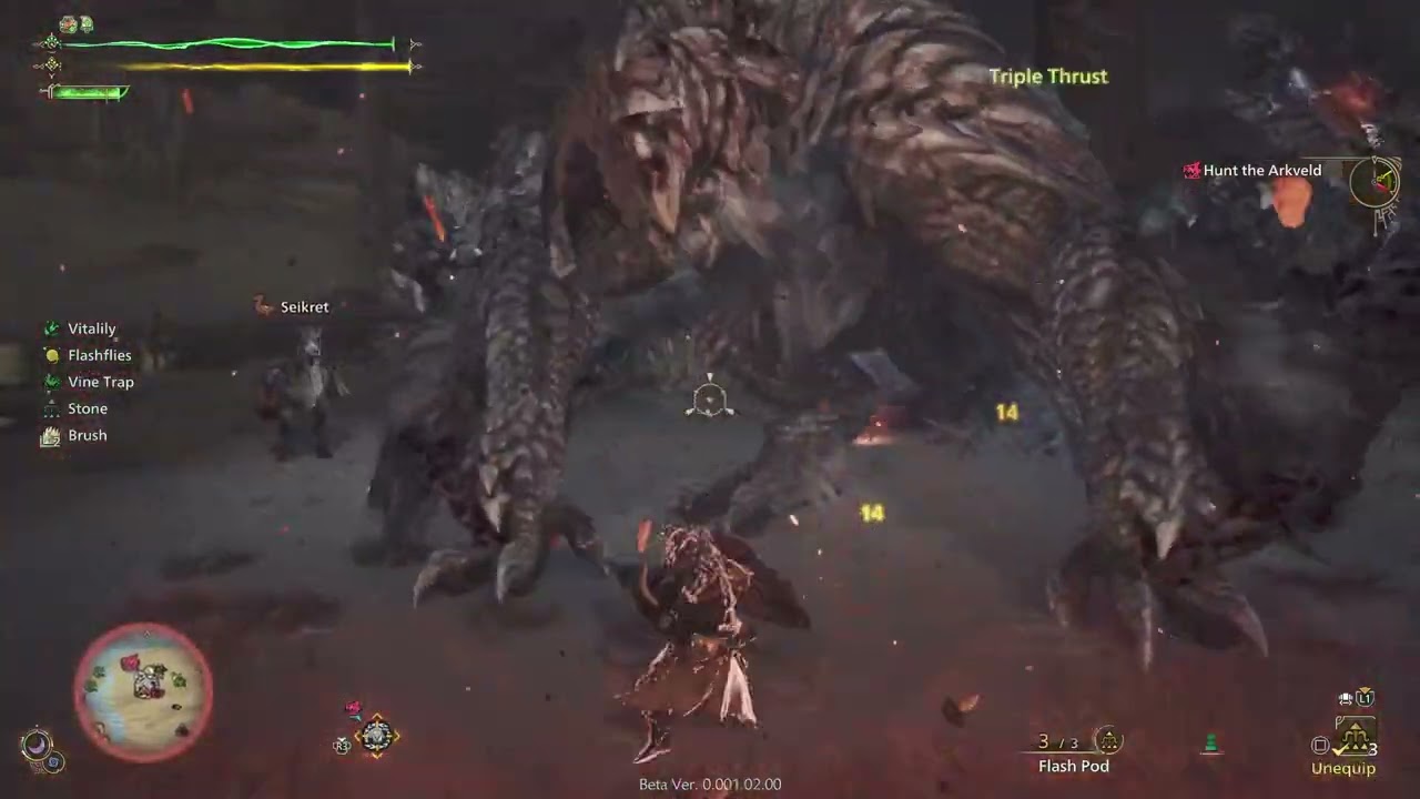 Monster Hunter Wilds: Wild Arkveld Lance Solo 14'46''48 (Boulderless)