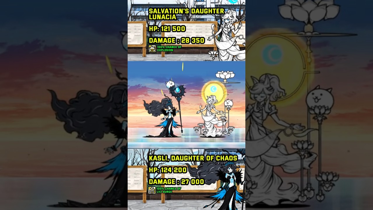 The Battle Cats : Dasli vs Luna lv50 #shotrs #thebattlecats #bcu