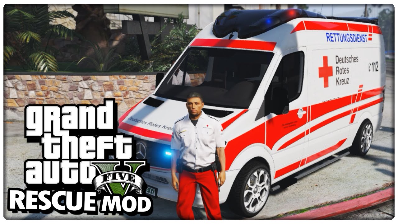 GTA 5 RESCUE MOD #02  [GER/2K] Berliner Rettungswagen RTW  - Deutsch - Grand Theft Auto 5 RESCUE MOD