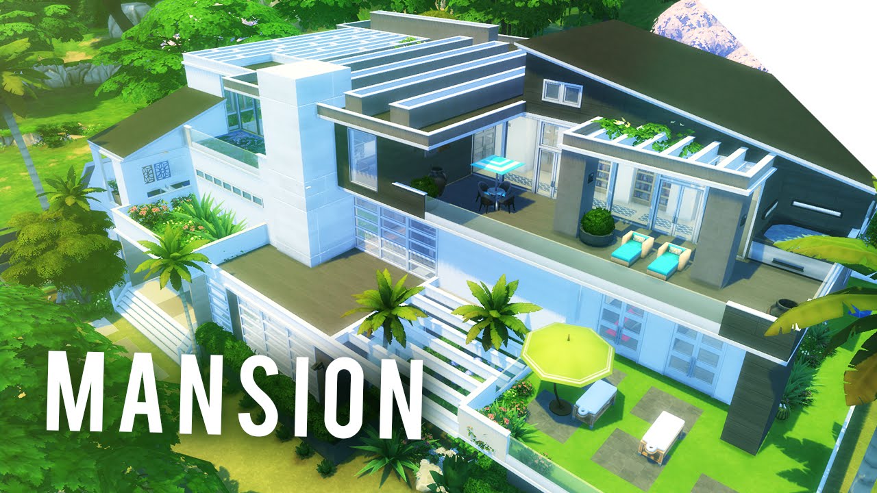 The Sims 4 Speedbuild — MEGA MODERN MANSION! 01