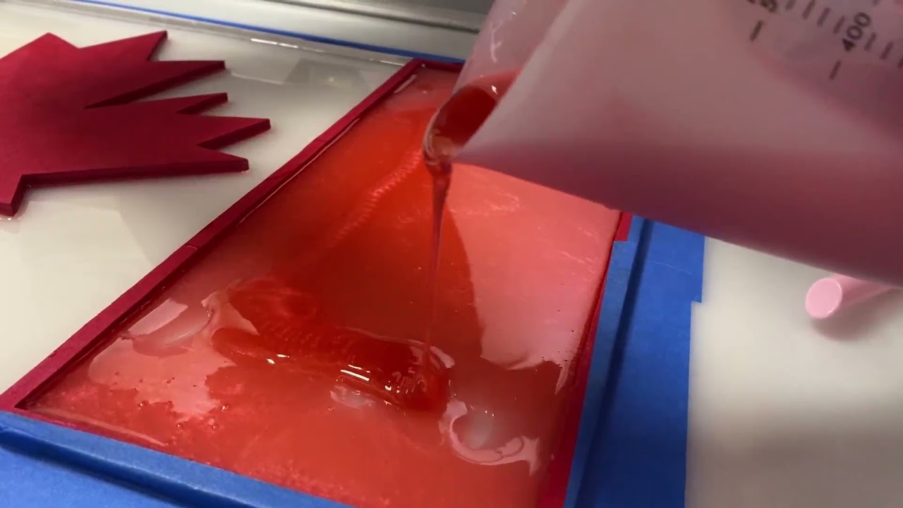 Canadian Flag - Resin and Wood