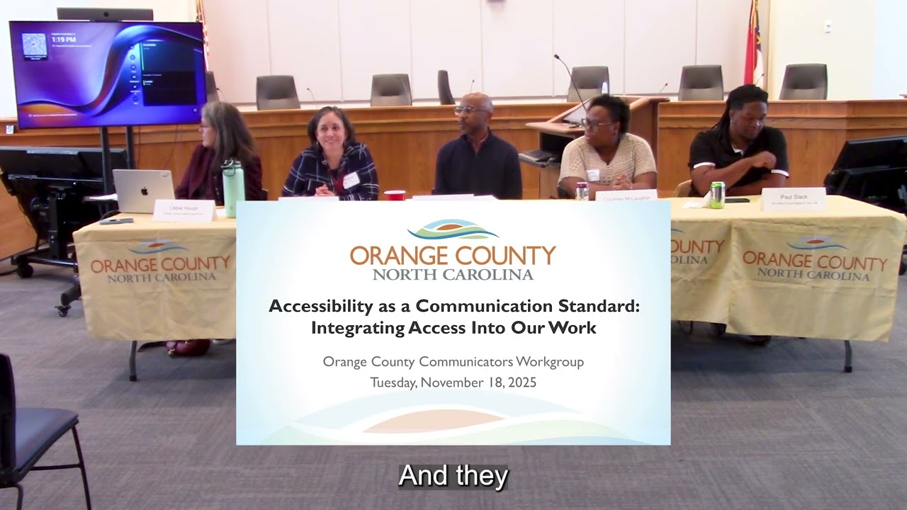 Orange County Communicators Workgroup for November 18, 2025 about ADA Compliance