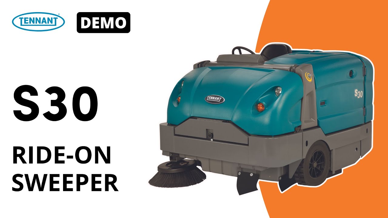 S30 Ride-On Sweeper | Demonstration | Industrial Floor Sweeper | Tennant Company