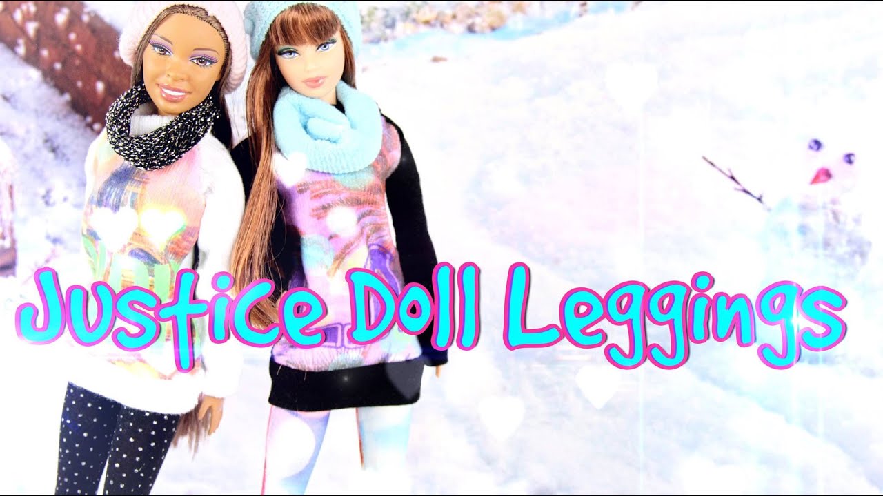 DIY - How to Make:  JUSTICE Inspired Doll Leggings - FASHION - Handmade - Doll - Crafts