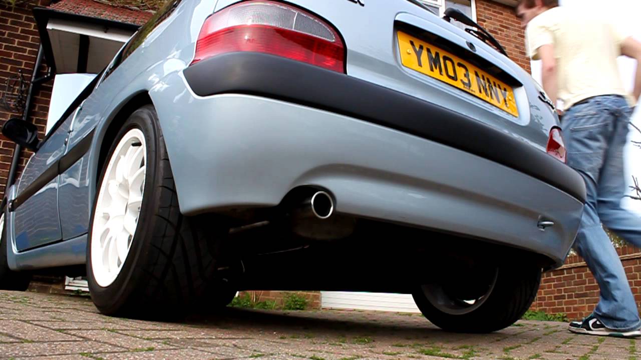 Citroen Saxo VTS Scorpion Saxsport decat exhaust sound test 2 LOUD
