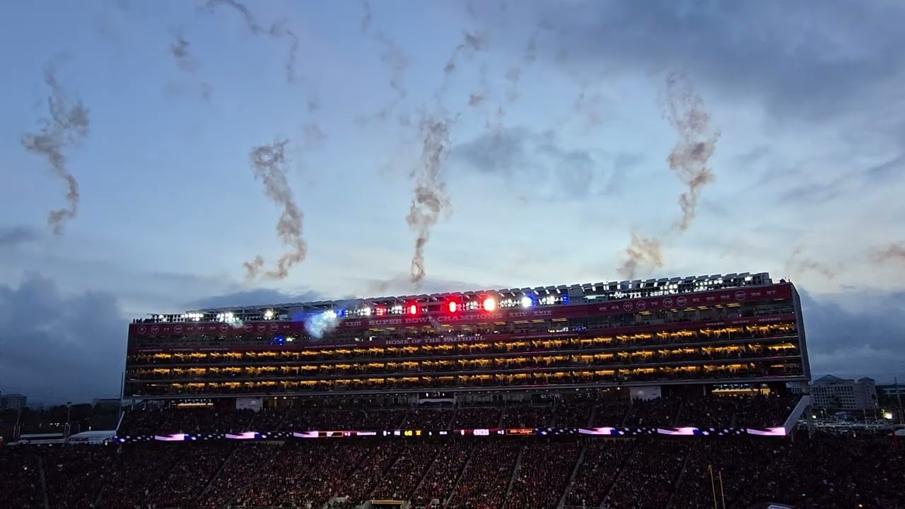 Flyover Levi's Stadium last 49ers vs Seahawks game 1.03.26
