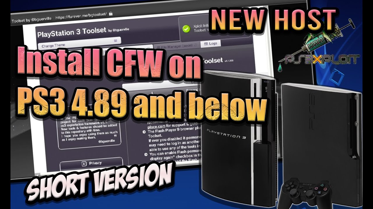 PS3 Jailbreak | How to Install CFW on PS3 4.89 and below | BGToolSet by Bguerville