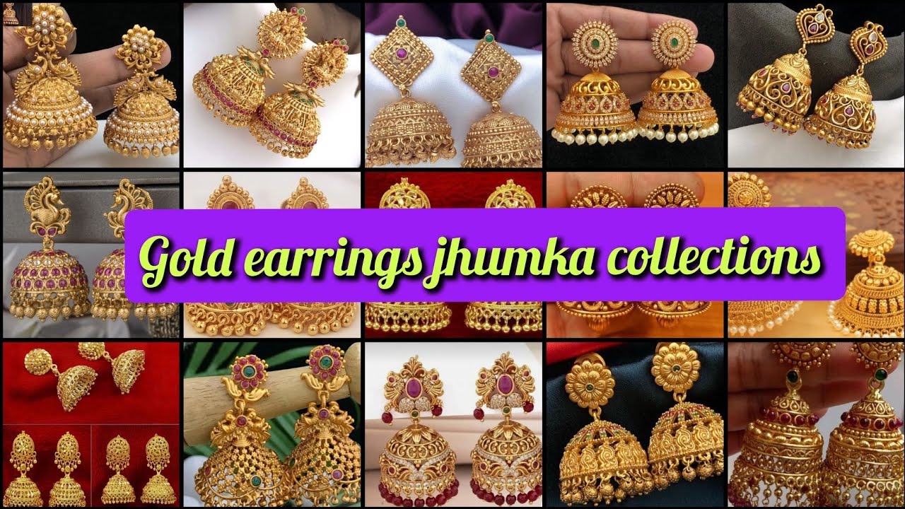 ''gold Jhumka''The Latest gold earrings big Jhumka designs 2024''/#trending #viral /''shine bright''
