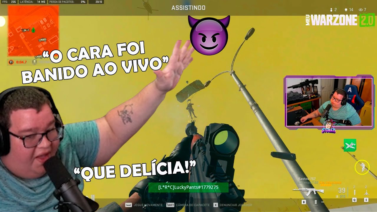 HACKER SENDO BANIDO AO VIVO NO WARZONE 2 !! 😈