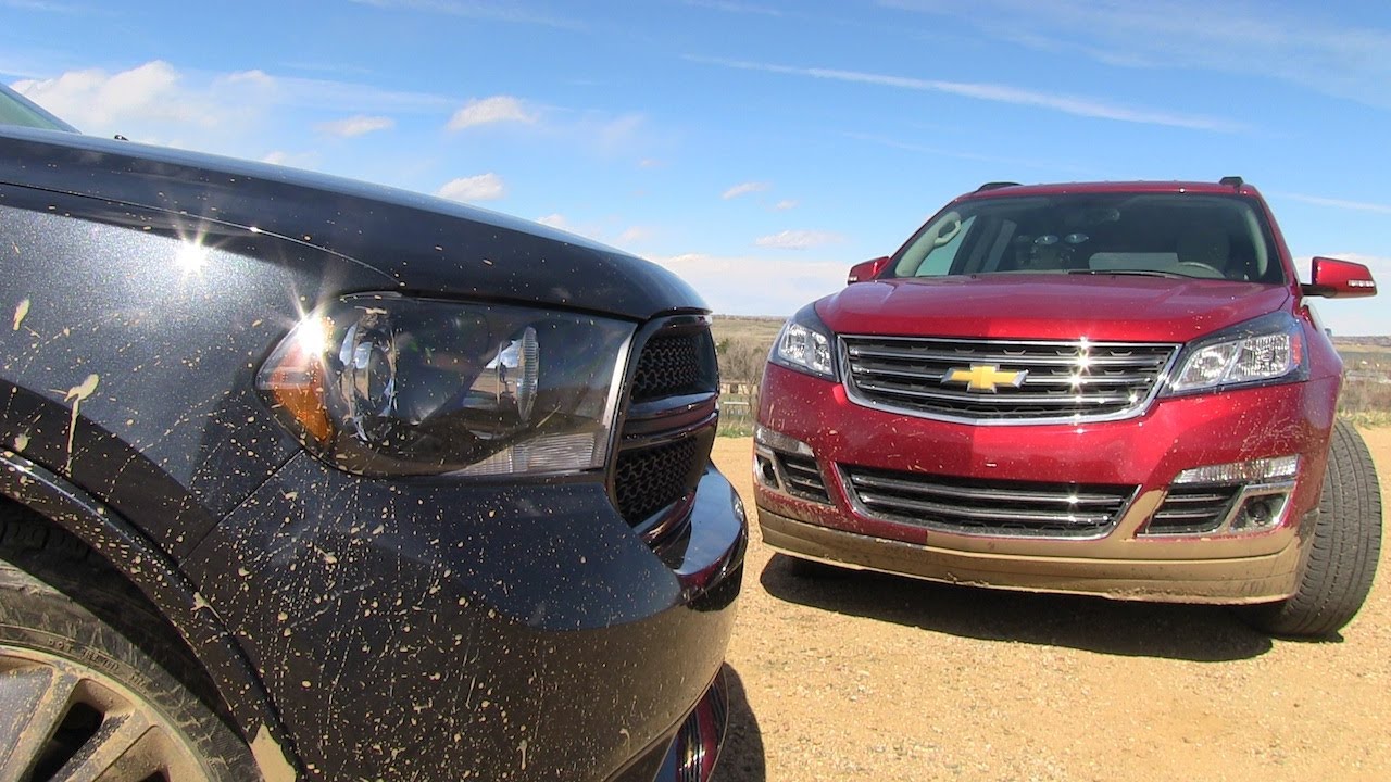 2013 Dodge Durango vs Chevy Traverse Muddy Off-Road Mashup Review (Part 3)
