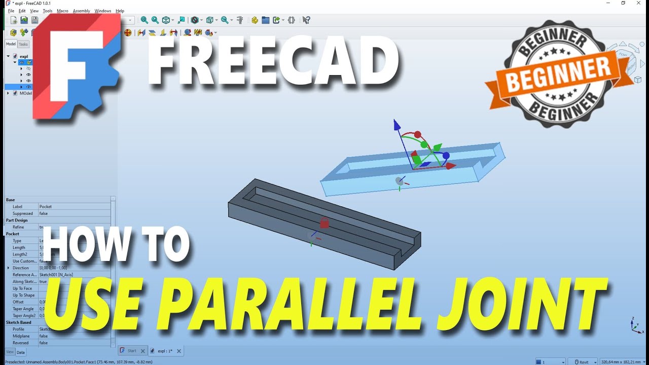 FreeCAD Assembly How To Use Parallel Joint
