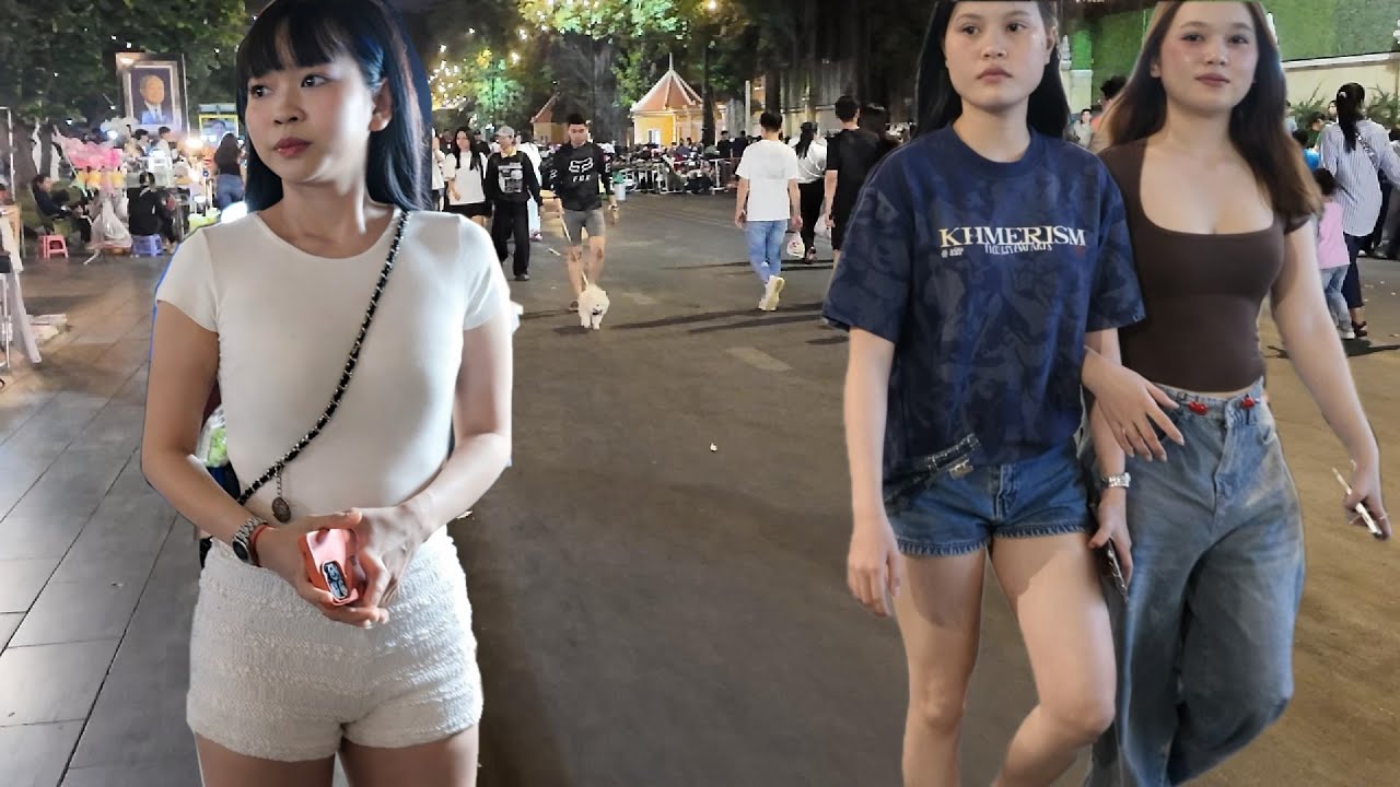 Nightlife in Cambodia 2026 - Walking Tour in Phnom Penh After Dark, Cambodia Lively Place