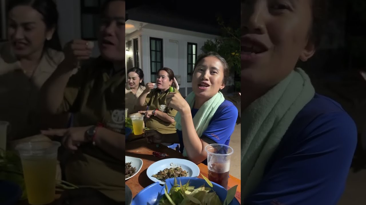 ทีมงานแพรวพราวขนของเสร็จกินลาบเป็ดที่บ้านสวนนิลุย#แพรวพราวแสงทอง #ซันวงศธร 