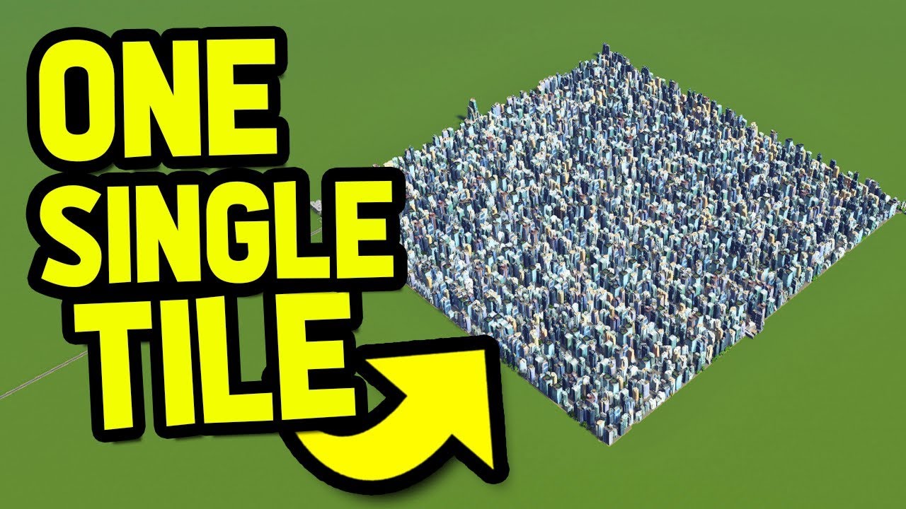 HOW MANY PEOPLE CAN FIT IN ONE TILE in CITIES SKYLINES