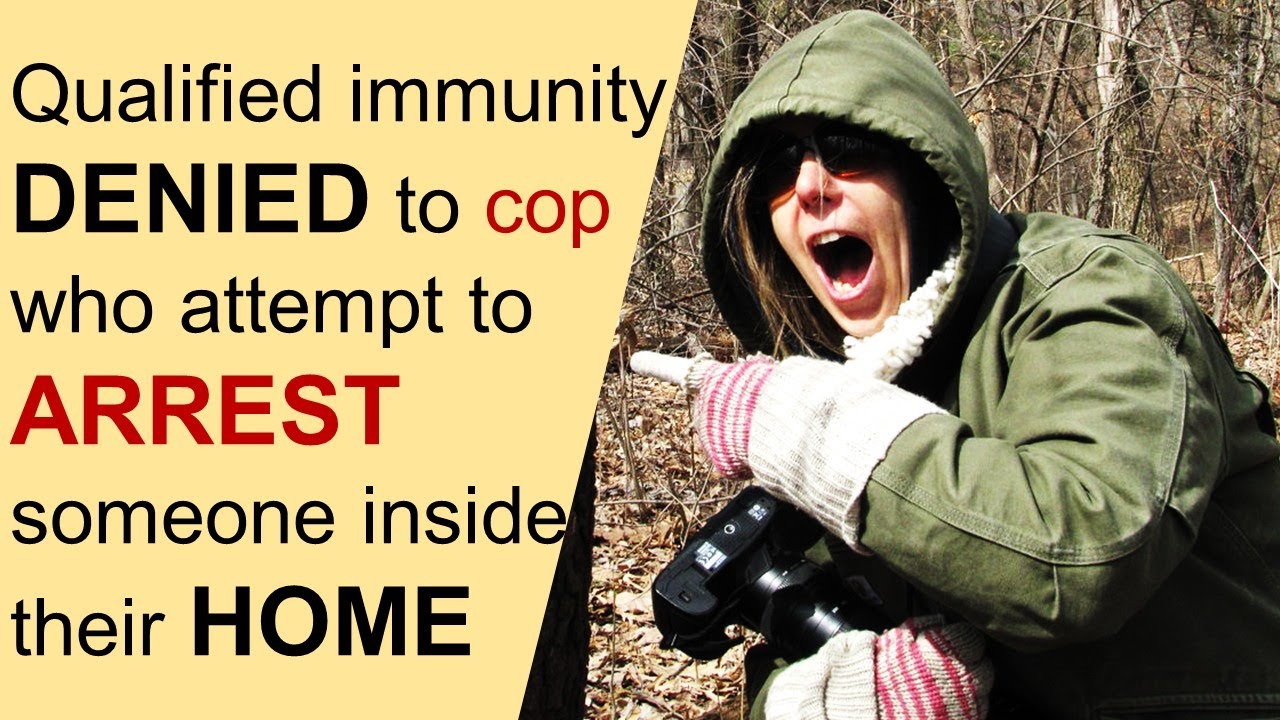 Qualified immunity DENIED to cop who attempt to arrest someone inside their home