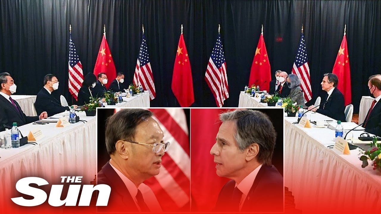 Angry exchanges at US and China talks in Alaska
