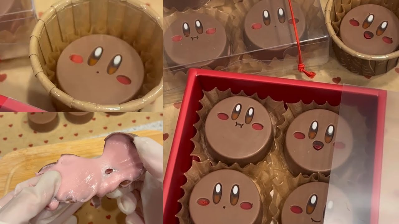 【手作りチョコ】チョコレートカービィのボンボンショコラ|Kirby Bonbon Chocolate♥️