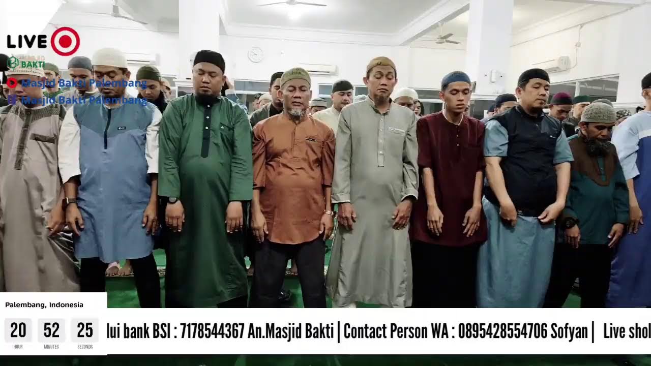 Live shalat isya dan terawih masjid bakti 1 Maret 2026